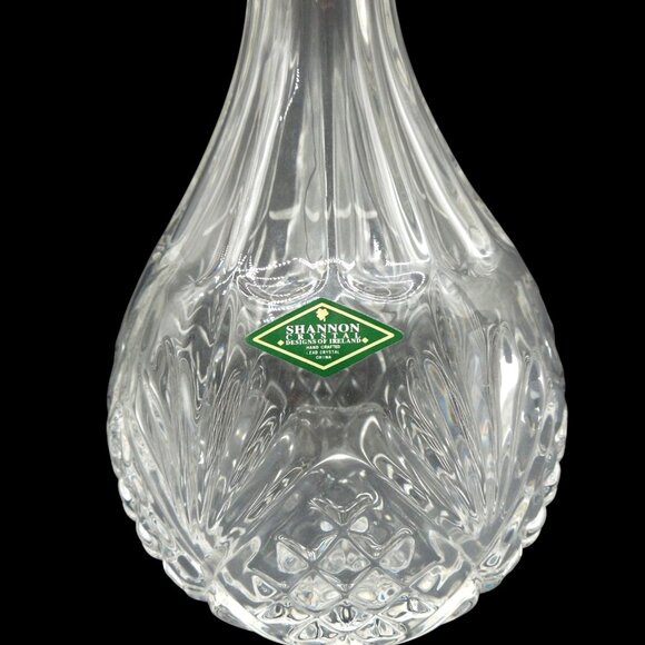 SHANNON Crystal Designs Of Ireland DECANTER with Stopper 12" Tall - Picture 9 of 11